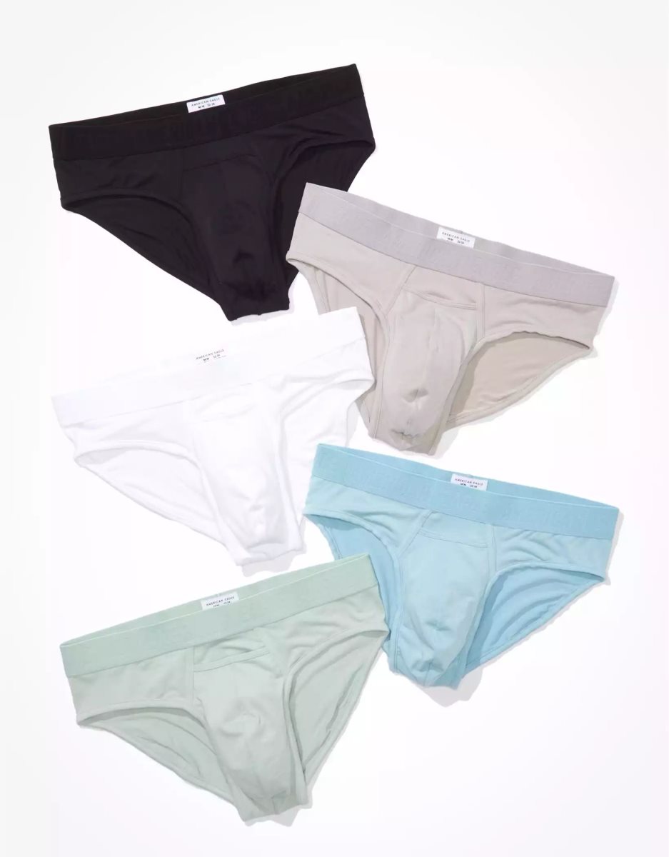 Slips American Eagle AEO Horizontal Fly Ultra Soft Brief 5-Pack Multicolore Homme | YOG-21649590